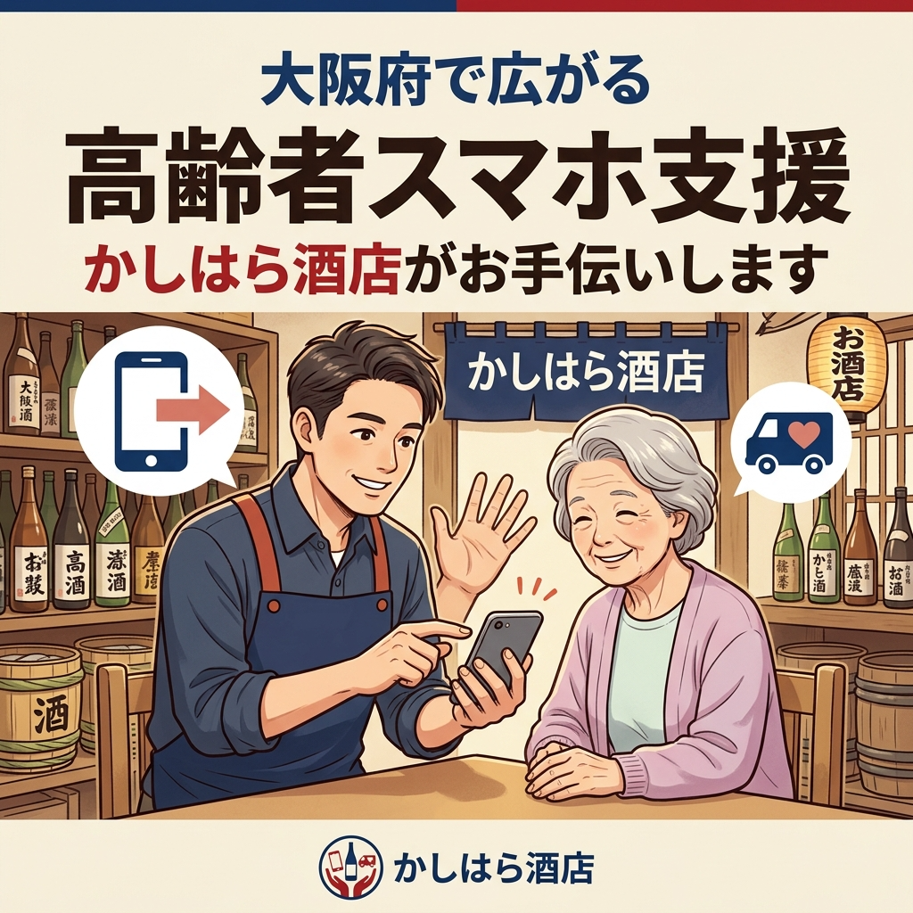 大阪府で広がる高齢者スマホ支援 — かしはら酒店がお手伝いします